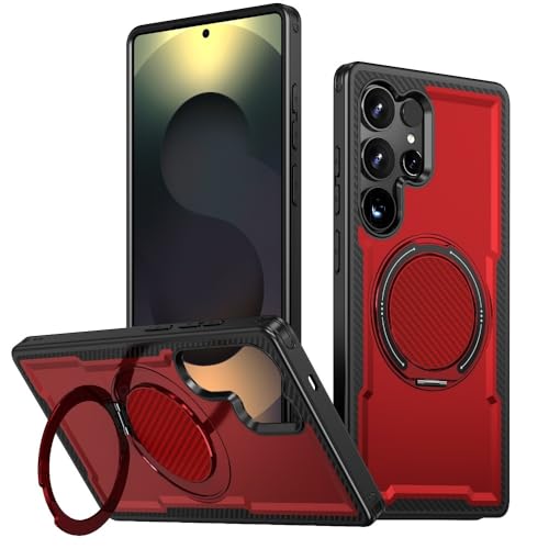 Coque Samsung S24 Plus antichute évitant les glissements avec anneau rouge