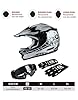TCT-MOTORPARTS DOT Youth Kids Dirt Bike Full Face Helmets Motocross ATV Offroad Four Wheeler Helmet Black Skull Small Size #2
