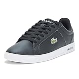 Lacoste Men's Lite Base Sneaker, Black & White, 13