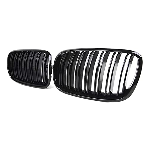 Parrilla delantera de riñón doble línea para coche BMW E70 E71 E72 X5 X6 2007-2014 4