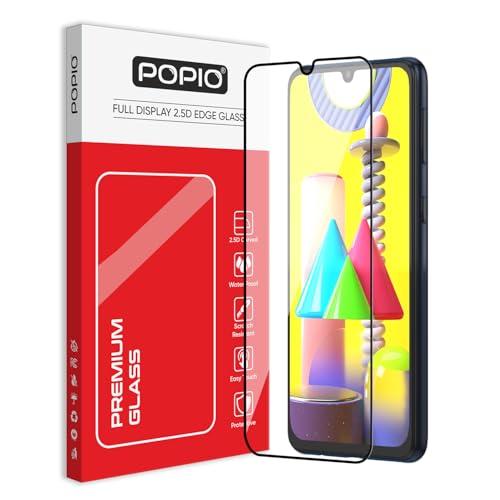 Image of POPIO Military-Grade Gorilla Tempered Glass For Samsung Galaxy M31 / M30S / M30 / A30 / A30S / A50 / A50S / A20 | 9H Hardness, Edge-to-Edge, Bubble-Free