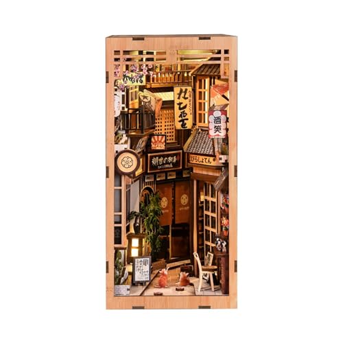 Pixie Curio ブックヌック キット ドールハウス ミニチュアハウス 手作り木製 DIY 立体 趣味 和風 猫カラー説明書あり 初心者向け (猫を待つ路地)