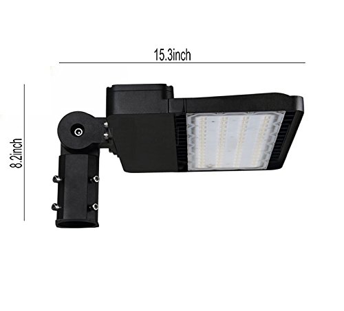 CYLED 150W LED Shoebox Pole Light, 17,800 Lumens Parking Lot Lights (450W Equivalent), Outdoor Light Fixtures, 6000K Led Street Area Lighting, 120 Beam Angle, IP65