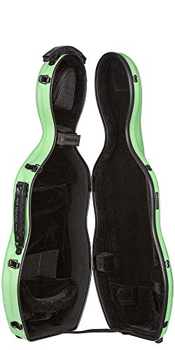 Tonareli Adjustable Viola Case Lime Green With Wheels #TOP1