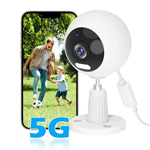 GUOANVISION 5G 2K Kamera Überwachung Aussen/Innen, Überwachungskamera Aussen WLAN Camera Indoor/Outdoor, Babyphone mit App, Hundekamera, IP66 Wasserdicht, 2-Wege-Audio, Auto-Zoom, SD &Cloud-1 Stück