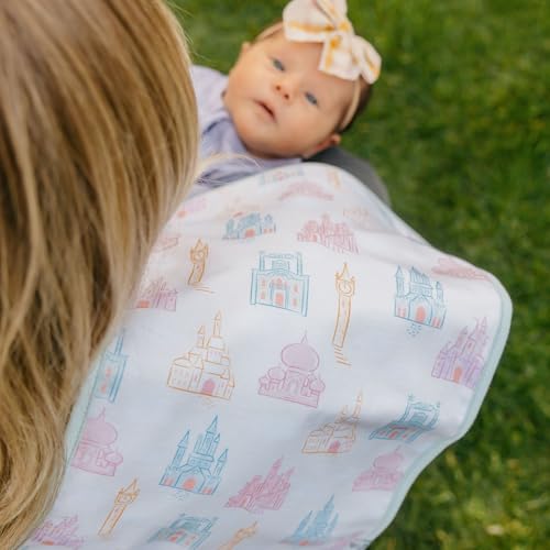 Image of Copper Pearl Baby Burp Cloths 3 Pack, Cotton Burp Cloths, Absorbent Spit Up Rags, Disney Princess Set