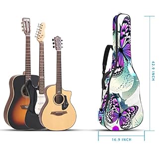 Housse Pour Guitare Acoustique Papillon Violet Sac Pour Guitare Électrique 10Mm Rembourré Housse Pour Guitare Classique… - Les Beatles, Paul McCartney, John Lennon, RIngo Starr, George Harrison Housse Pour Guitare Acoustique Papillon Violet Sac Pour Guitare Électrique 10Mm Rembourré Housse Pour Guitare Classique… – Image 5