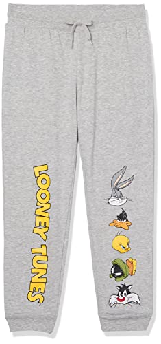 Looney Tunes Jogger Sweatpants-Girls 4-16-Bugs, Daffy, Tweety Bird, Heather Grey, 10-12