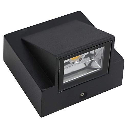 Brillraydo 3W Led Outdoor Exterior Wall Step Down Light Fixture Lamp Black Finish Warm White #TOP5
