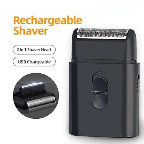 Image of Drumstone (𝐄𝐱𝐥𝐮𝐬𝐢𝐯𝐞 𝟐𝟎 𝐘𝐞𝐚𝐫𝐬 𝐰𝐚𝐫𝐫𝐚𝐧𝐭𝐲) Rechargeable Wet & Dry Electric Razor for Men, 500mAh Beard Trimmer & Shaver with Sharp Precision Blades for Face Grooming, 5W Cordless Personal Care Machine