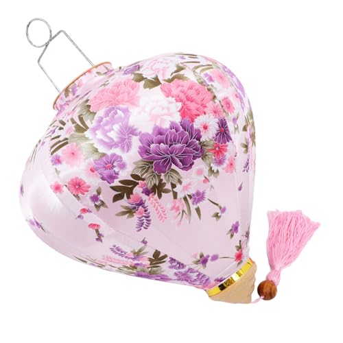 Lanterne d'extérieur Mipcase rose 30 cm en tissu imperméable