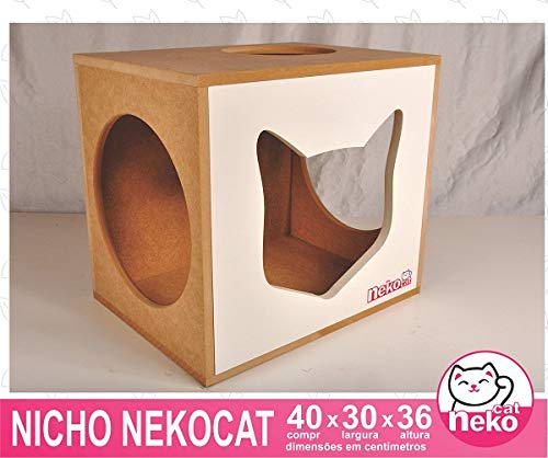 Kit 02 Nichos Gatos + 04 Prateleiras+ 01 Arranhador - Cj 07 pçs