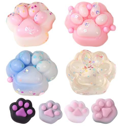 Yoyo Squishy, Squishy Patte de Chat, Patte de Chat Squishy, Jouets à Presser en Forme De Patte De Chat, Jouet en Squeeze Patte De Chat pour Enfants Et Adultes Relaxation (Couleur Aléatoire)