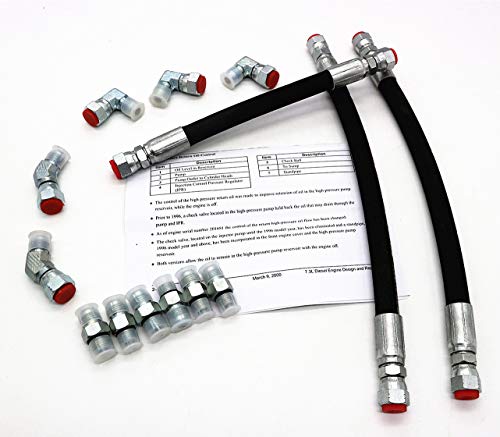 High Pressure Oil Pump HPOP Hoses Lines Kit & Crossover For 1999-03 Ford Powerstroke 7.3L