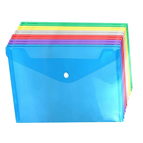 Ciieeo 12 peças porta-arquivos A4 Envelopes bolsa para documentos, envelope colorido, pasta de envel
