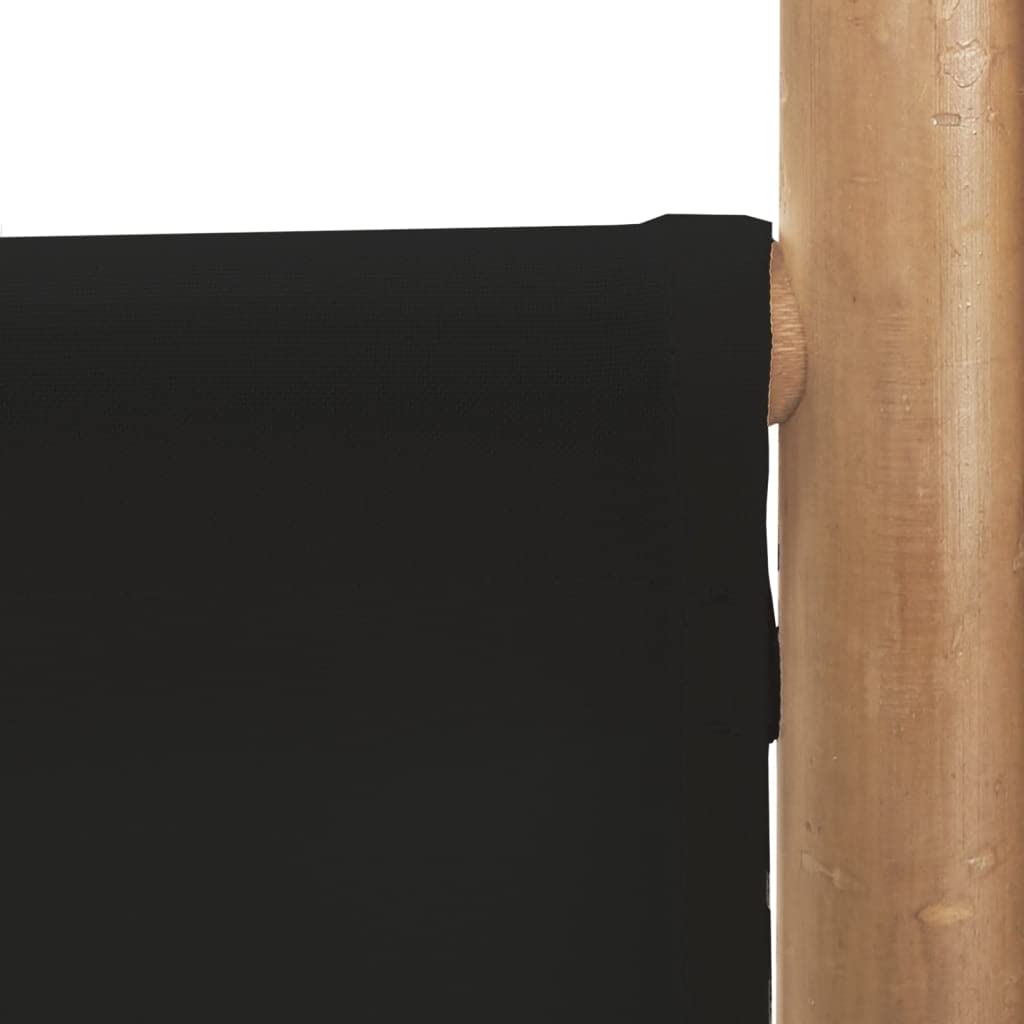 vidaXL Cloison de séparation Pliante 5 Panneaux 200 cm Bambou et Toile