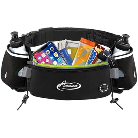 AiRunTech Hydration Running Belt with Water Bottle,Running Fanny Pack for Phone and Wallet Holder,Running Bag Runners Essentials Accessories Marathon Triathlon Walking Jogging Gear Gift Cover