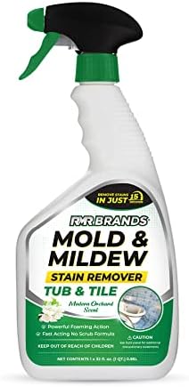 RMR - Tub and Tile Cleaner, Mold & Mildew Stain Remover, Industrial-Strength, No-Scrub Foam Cleaner, Modern Orchard Scent, 32 Fl Oz
