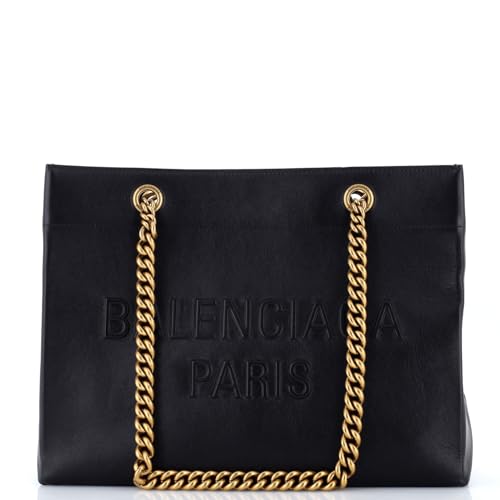 Balenciaga, Pre-Loved Duty Free Chain Tote Leather Medium, Black