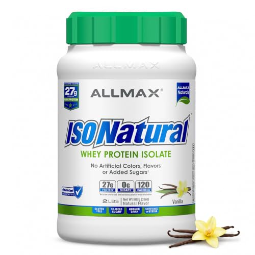 ALLMAX ISONATURAL Protein Isolate Powder, Vanilla, 2 lb, 29 Servings