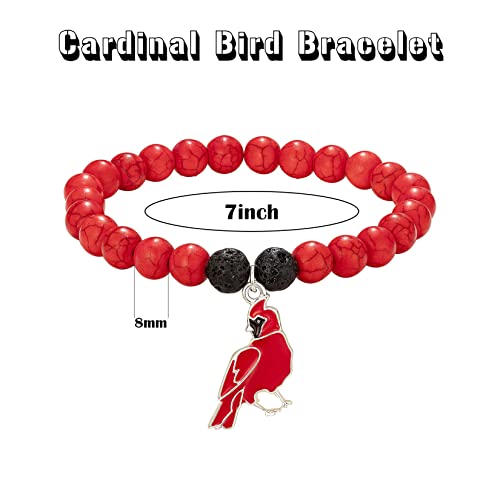 Unijew Sympathy Bereavement Gifts For Loss Of Mom Kids Father Dad Child Ideas, Grief Bereavement Memorial Gift Red Cardinal Remembrance Bracelet In Heaven #TOP3