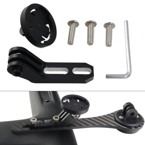 Violiica GORPO - Staffa di montaggio per faro bicicletta, in lega di alluminio lavorato a CNC, leggera e resistente, base a sgancio rapido, colore nero