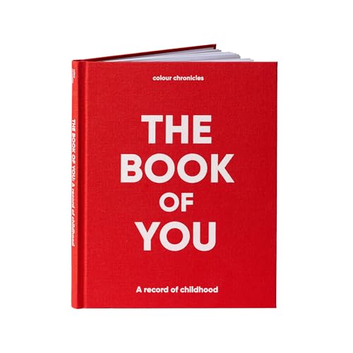 Colour Chronicles – The Book of You - Childhood Memory Book for Ages 1 to 16 | Fun & Inclusive Keepsake for Every Family | Space for Photos & Drawings | Cloth Covered Hardback | 112 Pages - Red