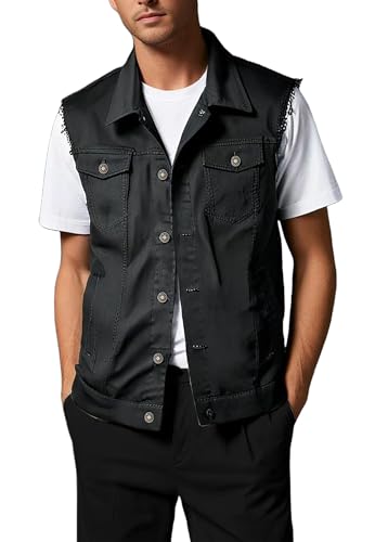 Gilet en jean pour homme Chris Pratt style classique The Electric State