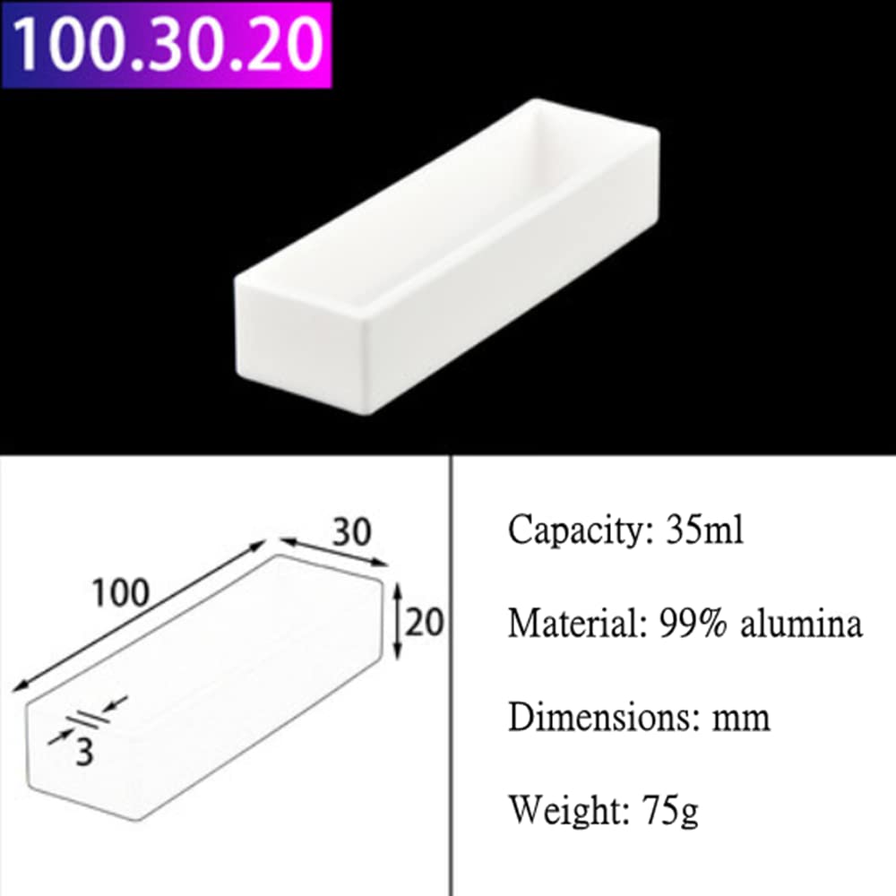 Hochtemperatur-Tiegel aus 99% Aluminiumoxid – Porzellan-Schiffchen for Verbrennungstemperaturen bis 1600 °C, 1 Stück(Classification:100.30.20)