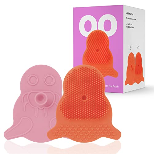 Love Noobs Baby Badebürste 2er pack - Baby Kopfhaut Bürste, Massagebürste,Baby Haarbürste Cover