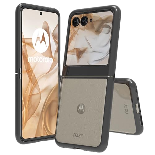 Sucnakp for Motorola Razr 2025 Case Motorola Razr 2024 Case Premium Clear Back Panel + TPU Bumper Cover（YKL Black）