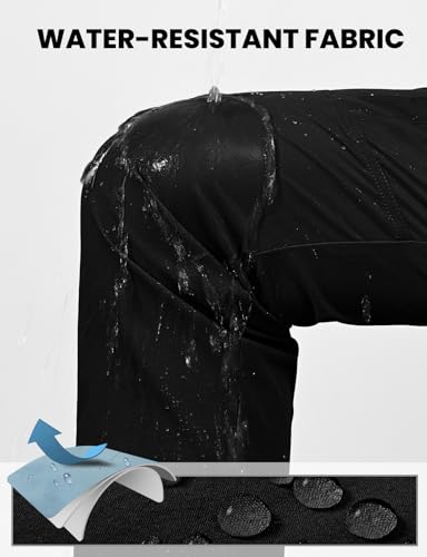 Rdruko Women's Hiking Pants Lightweight Quick Dry Water Resistant Cargo Outdoor Travel Pants Elastic Waist3