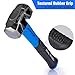 REAL STEEL Sledge Hammer for Striking 2 Lb Rubber Grip Forged Jacketed Graphite Drilling 0507
