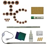 Instrument Clinic Saxophone Pad Kit, w Leak Light, Pads Assembled in USA! (Buescher (not Snap-in))