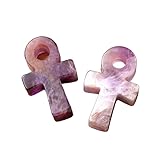 GQGQA 5/10 PCs PCs 30 * 20 mm Natursteinkreuz Pendel Lose Edelsteinperlen, Natursteinperlen zum...