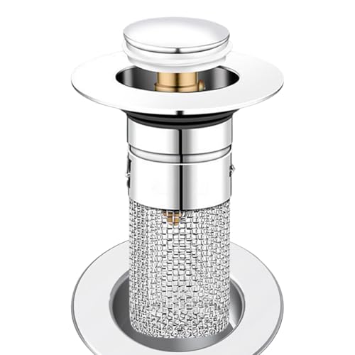 ポップアップシンク排水栓、排水栓浴室シンク,浴室のシンクの排水栓シンクストレーナー浴室シンクプラグ - プロフェッショナルシンク排水ストレーナー、浴室シンクストッパー交換用浴室用