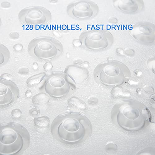 Amazerbath Bath Tub Mat, Medium Size 27.6 X 15 Inches Non-Slip Shower Mats With Suction Cups And Drain Holes, Bathroom Bathtub Mats Machine Washable (Clear) #TOP3