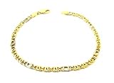 BRACCIALE CATENA DA UOMO IN ORO GIALLO E BIANCO 18 KT