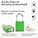 SEPOX® Ultra Rust-Resistant Weatherproof Padlocks, Green Aluminum Set of 4 Padlocks with 8 Same Keys, High Security for Outdoor & Industrial Like Lock-Out, Gates, Storage, Lockers, Fences