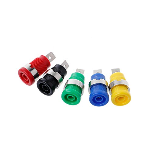 REITINGE 5 conectores banana de 4 mm, hembra, 5 colores