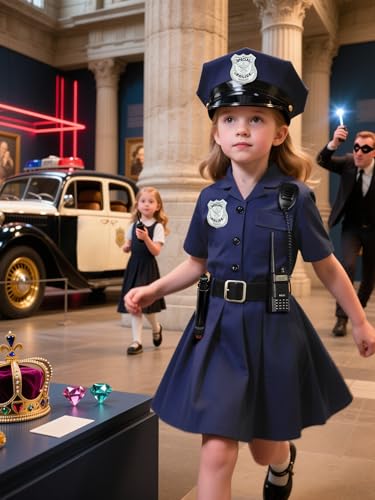Disfraz completo de policía para niñas miniatura 2