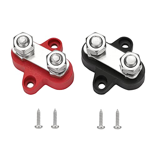 2 Stücke M8 Sammelschiene Stromverteilerbloc, Anschlussbolzen Sammelschiene, Batterieklemmenblöcke, Battery Terminal Blocks, Verbindungspfosten Geeignet für LKW, Wohnmobil, Boot