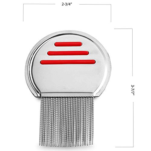 41LCXqIyI5L Lice Comb Stainless Steel Professional Lice Combs and Head Lice Treatment to Effectively Get Rid of Hair Lice and Nits… - Image 4
