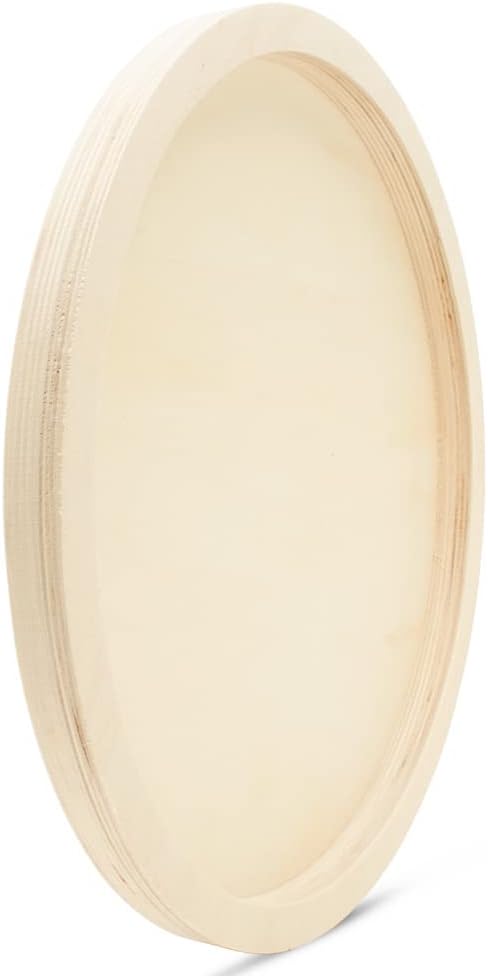 Woodpeckers Circle Wood Sign Blank - Pack of 3, 16 inch Diameter Canvas Panels for Crafts & Resin