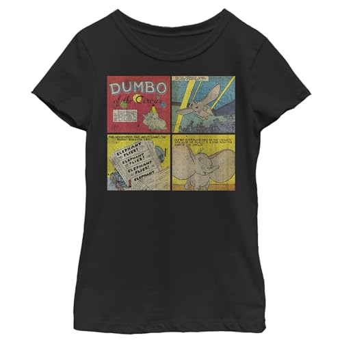 Disney Girl's Dumbo Comic Panel T-Shirt