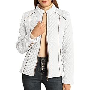 Bellivera Womens Diamond Quilted Lightweight Puffer Jacket Spring and Winter Padded Coat