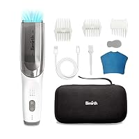 Bimirth Tagliacapelli per bambini, Tagliacapelli sottovuoto per bambini, silenzioso, Funzionamento senza fili impermeabile, Ricaricabile veloce USB, 3 pettini guida (aspirapolvere)