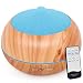Produktbild Ätherische Öle Diffuser Duft Luftbefeuchter: Aroma Luft Diffusor 500ml für Zuhause mit Fernbedienung - Aromatherapie Ultraschall Raumbefeuchter mit LED & Timer - Holz Vernebler für Schlafzimmer Büro