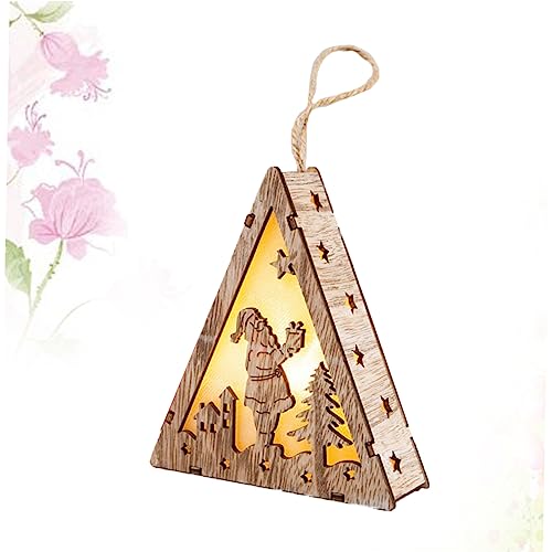 ABOOFAN 2 Unidades pingente de jesus enfeite de natal LED mini casa ornamento decoração enfeites de