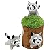 Glow Pups Tree with Hide and Seek Dog Toy, Raccoon Dog Toy, Burrow Interactive Dog Toy, Dog Toy for Medium Size Dogs, Puzzle Toy for Small and Medium Size Dogs. (Tree with Raccoons, Medium)